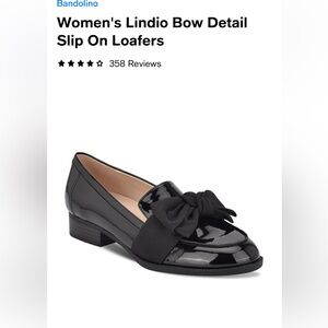 Patent leather bow loafers